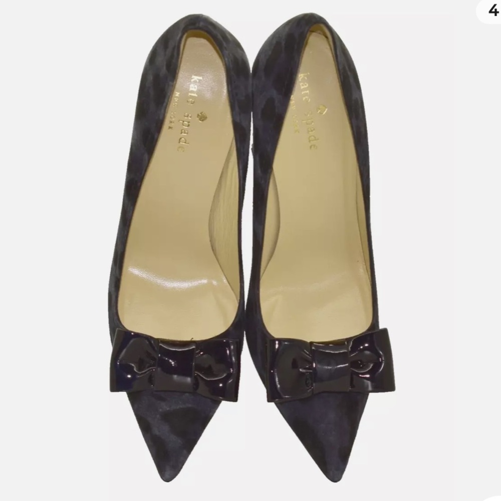 Kate Spade Leena Leopard Suede Block Heel,  Size: 8.5 - Picture 2 of 2